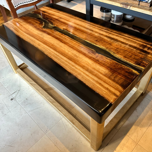 在庫あり 即納 LA FUSION レジンテーブル ソファーテーブル