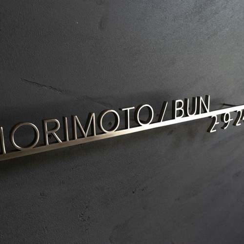 表札　ステンレス　シルバー 表札 ステンレス 戸建 おすすめ クール モダン シンプル 福彫