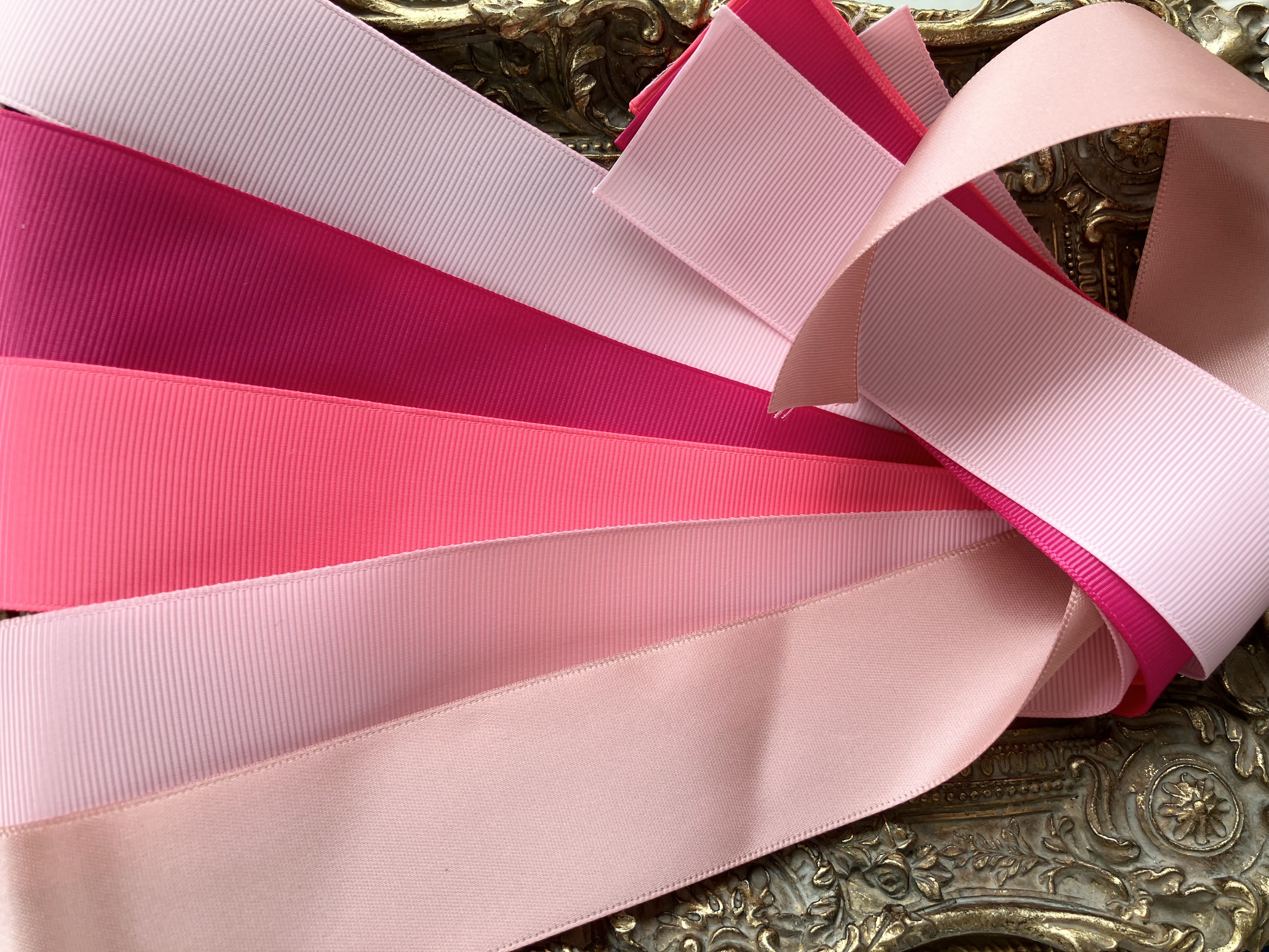 格安（シルバーグレー）グログランサテン リボン 10個セット 5㎜幅