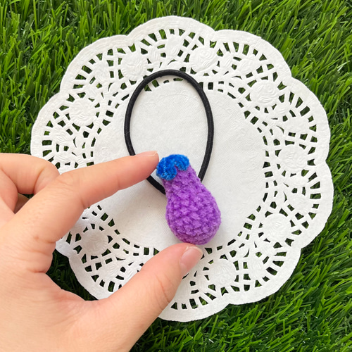 ぽこもこあみぐるみヘアゴム＊ なす その他アクセサリー ぽん 通販