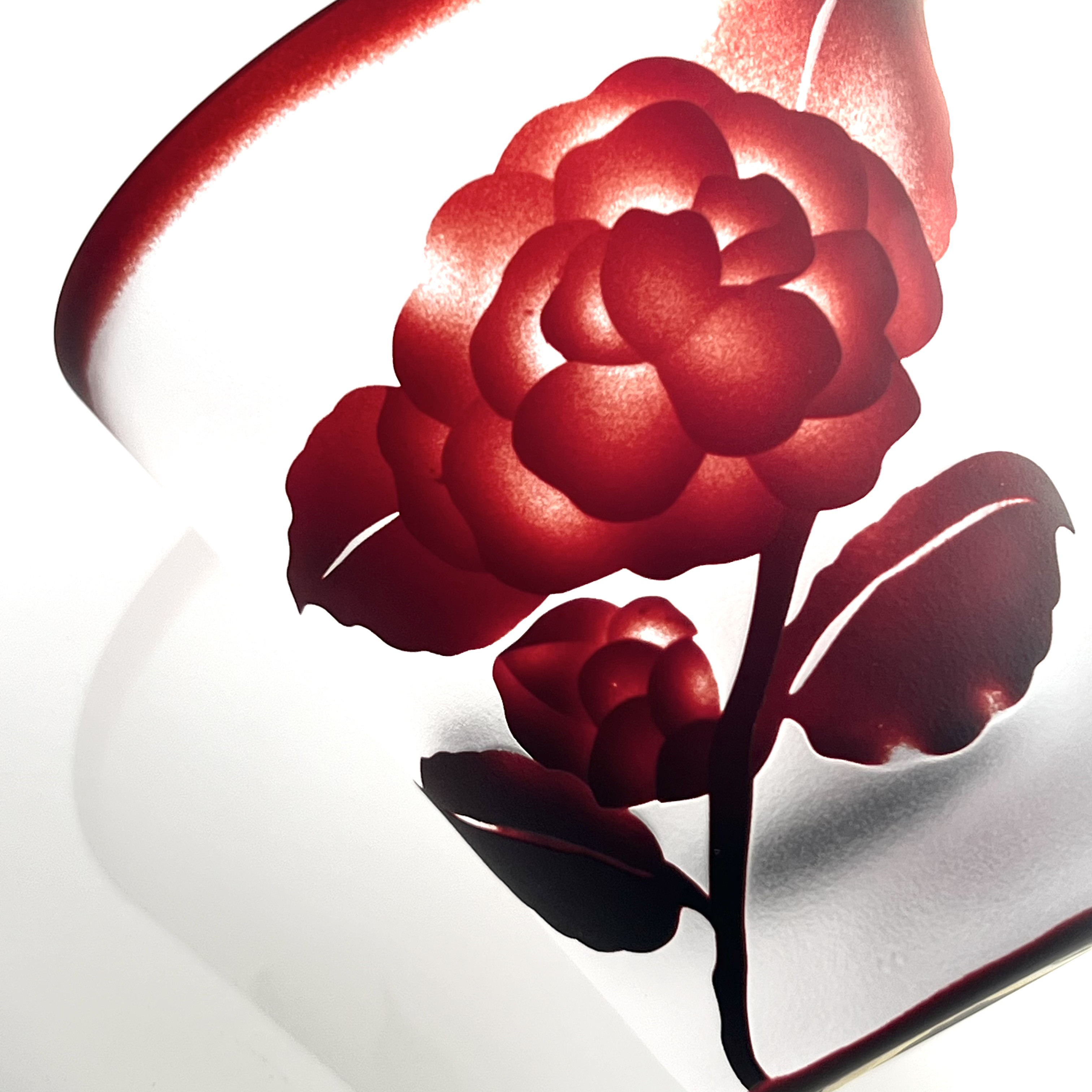 限定１個　20％OFF【還暦祝にも】和の花　赤-椿　１個　 ロックグラス　オールド