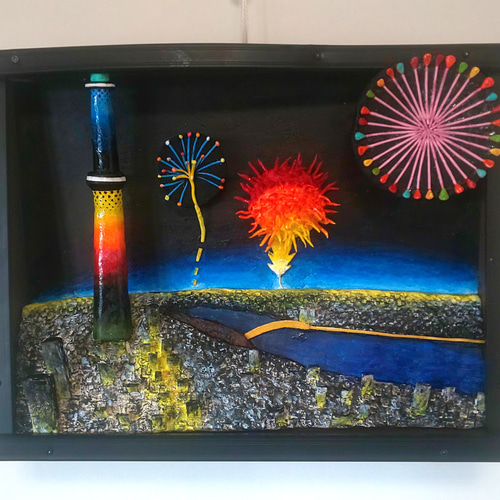 立体絵画の「隅田川花火」 絵画 フェルメール 通販 18196362