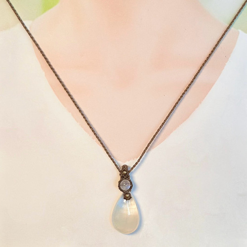 天玲』ブルーエンジェルラダークォーツとブルームーンストーンの