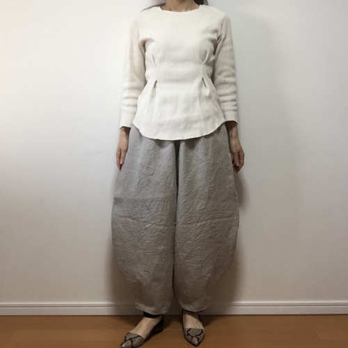 型紙】大人用バルーンパンツ（S・M・L全サイズ記載） 編み図