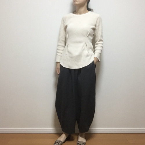 型紙】大人用バルーンパンツ（S・M・L全サイズ記載） 編み図