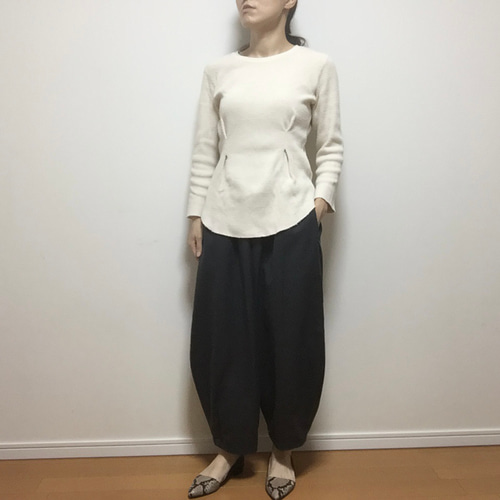 型紙】大人用バルーンパンツ（S・M・L全サイズ記載） 編み図