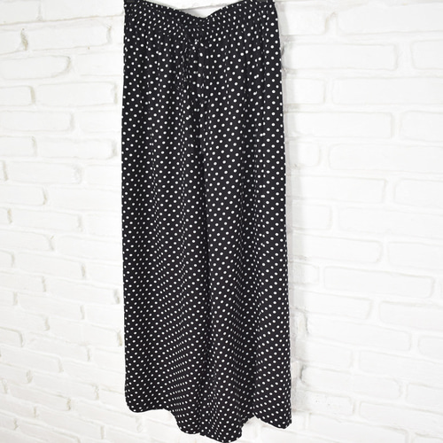 涼しげでシンプルなドット柄のワイドパンツ 水玉 キュロットパンツ