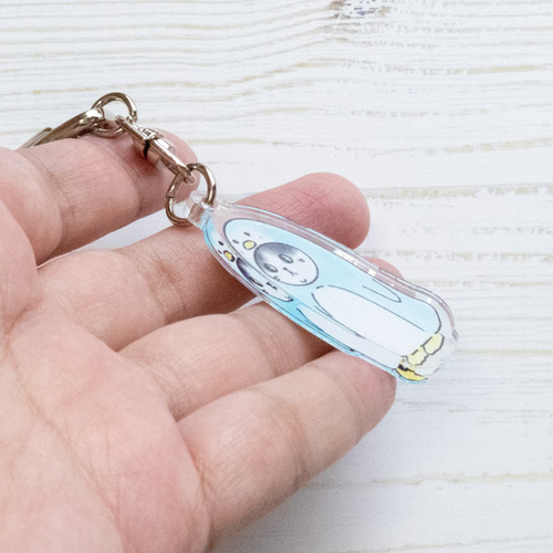 アクリルキーホルダー 3種類 / グッズ キーホルダー ペンギン イラスト