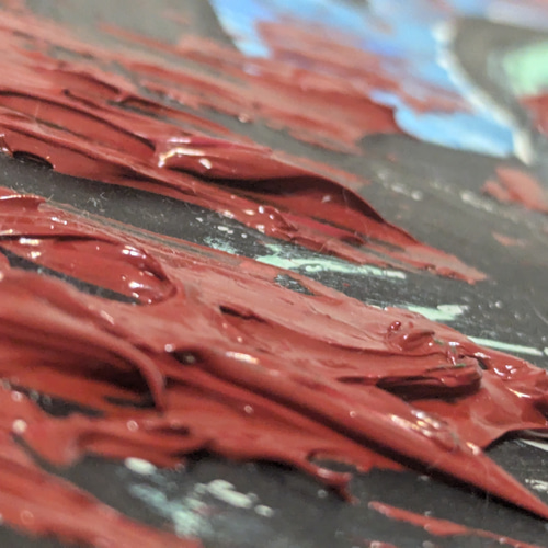 スプラッター』 (原画) 個展未展示作品 アクリル絵の具 メディウム