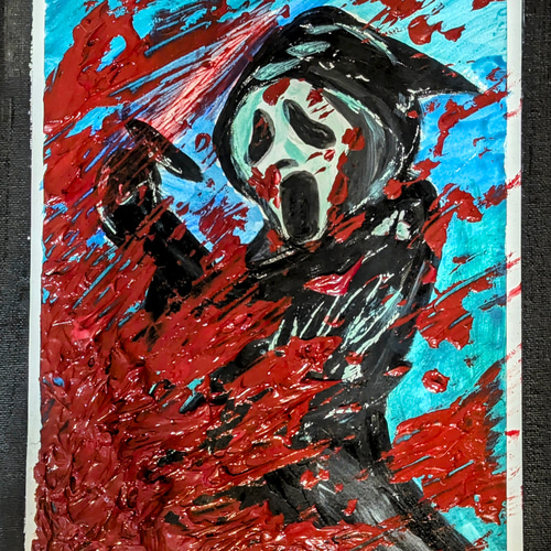 スプラッター』 (原画) 個展未展示作品 アクリル絵の具 メディウム