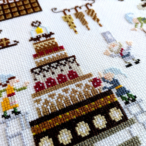 クロスステッチ図案【トムテのチョコレート工場】 Tomte's chocolate