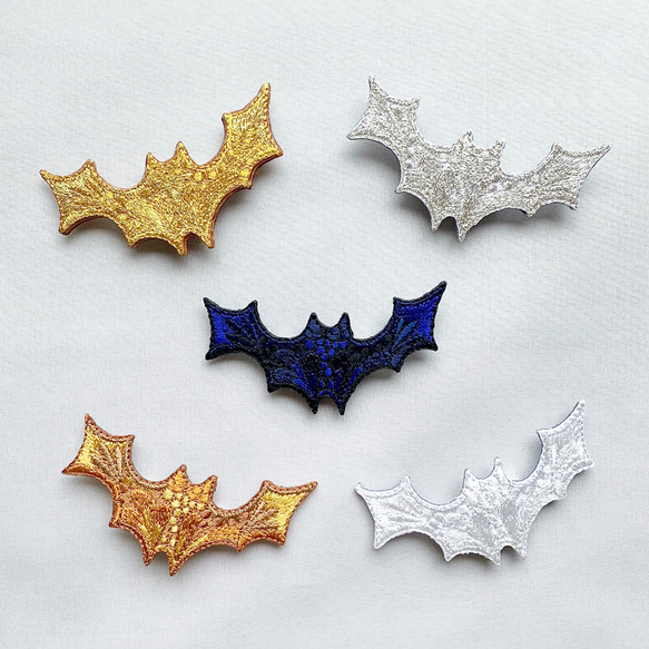 コウモリ 刺繍ブローチ ブローチ ga.la 通販 18196794｜Creema