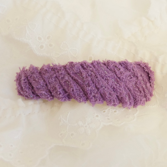 もこもこパッチンピン＊冬素材 ハンドメイド もこもこパッチンピン＊冬