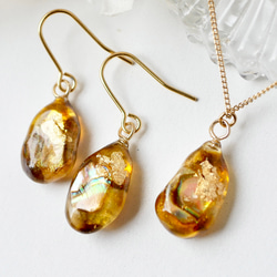 玳瑁玻璃與真貝殼首飾套裝 第1張的照片