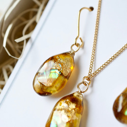 玳瑁玻璃與真貝殼首飾套裝 第12張的照片