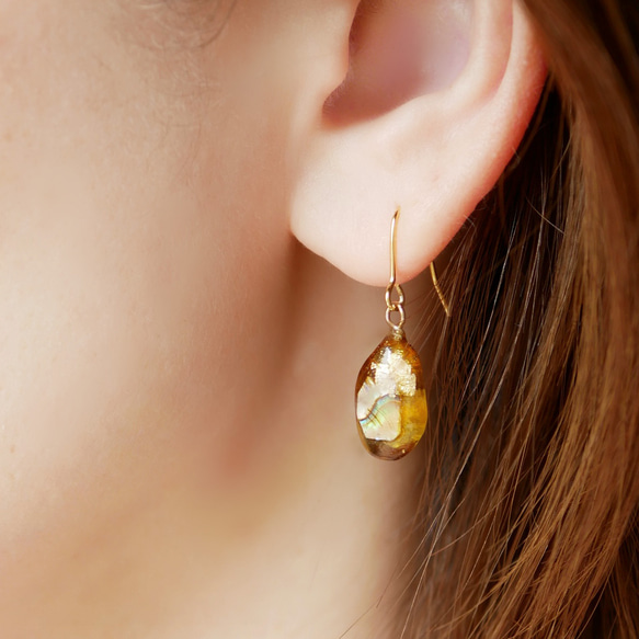 玳瑁玻璃與真貝殼首飾套裝 第13張的照片