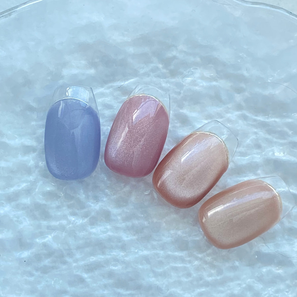 ネイルチップ オーダー ピンクベージュ 韓国 マグネット ちゅるん フレンチ 秋 ネイルチップ オーダー ピンクベージュ 韓国 マグネット ちゅる