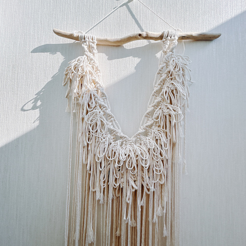 特大サイズ〗流木マクラメタペストリー006./ボヘミアン タペストリー