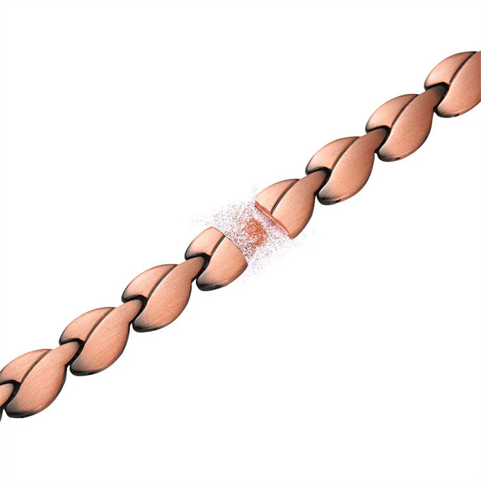 磁気アンクレット 銅製ジュエリー 純銅磁気 エネルギー  ハンドメイド 手作り血行促進  関節炎 SSP043