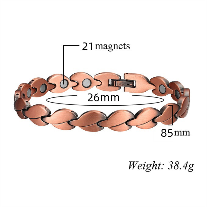 磁気アンクレット 銅製ジュエリー 純銅磁気 エネルギー  ハンドメイド 手作り血行促進  関節炎 SSP043