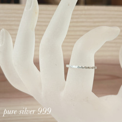 再販]つけっぱなしOK！純銀（ピュアシルバー999）キラキラの
