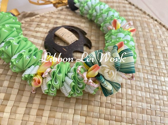 バッグチャーム ハワイアンリボンレイ フラワーレイ ウェディング