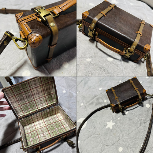 【人気急上昇】 ハンドメイドトランクタイプ2Wayポシェット 財布・ケース・小物入れ
