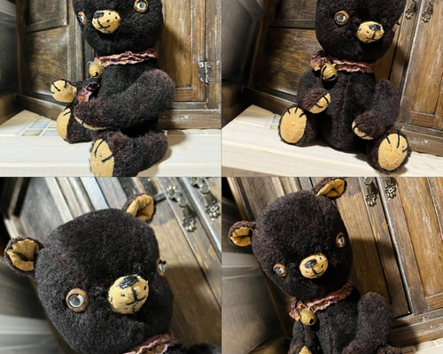 ハンドメイドテディベア ブツブツくん ぬいぐるみ はちる〜む