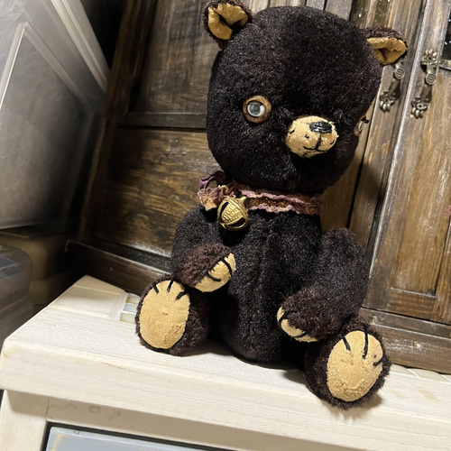 ハンドメイドテディベア ブツブツくん ぬいぐるみ はちる〜む