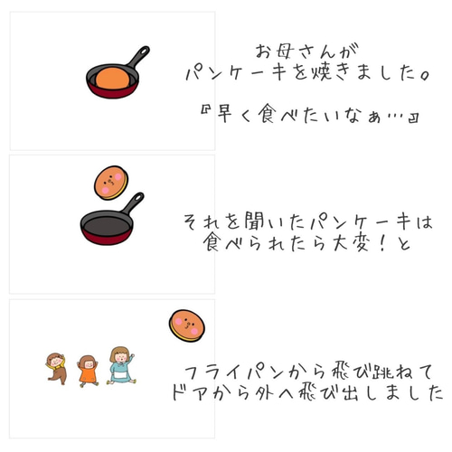 パネルシアター にげだしたパンケーキ ペープサート ホットケーキ