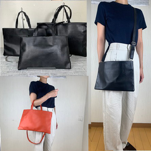 本革（天然皮革）サコッシュバッグ 手提げショルダ－レザ－バック M 