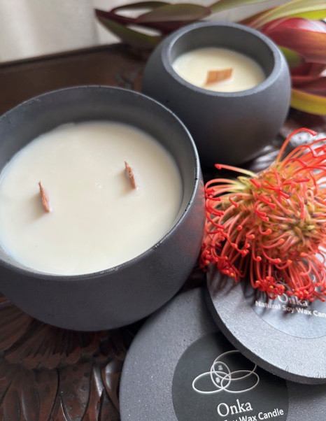 Scent free Soy Candle 無香料ソイキャンドル  禅(L) マッチ＆トレー付き　災害対策用としてもOK
