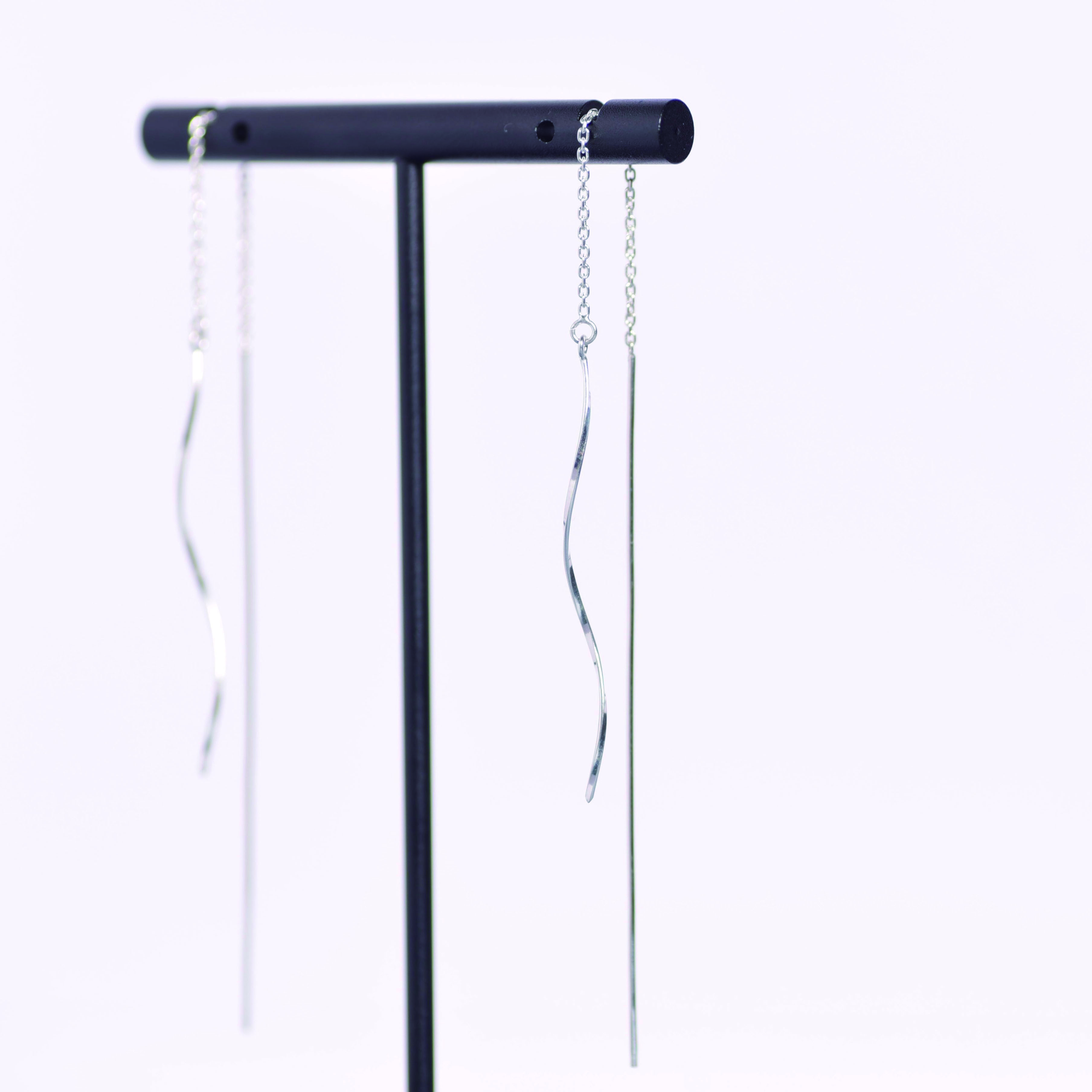 【SV925】ツイストアメリカンピアス（ロングピン）｜ シンプル ドレス オフィスカジュアル