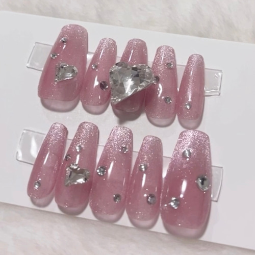 ネイルチップ ワンホン シンプル ぷっくりハート 1981113484.jpg?1707276869