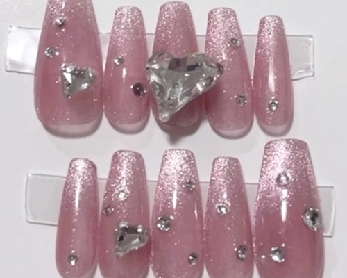 ネイルチップ ワンホン シンプル ぷっくりハート 6316975e567d682574aa2b172c0eee