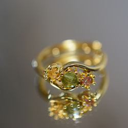 48-4 天然 煙水晶 茶水晶 スモーキークォーツ リング シルバー 指輪