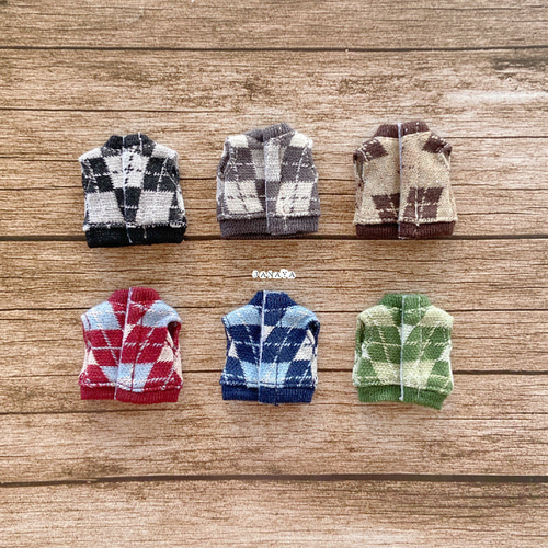 JANAYA オビツ11 ob11服 菱形柄 ベスト ニット 翌日発送 その他