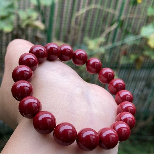 朱砂 辰砂 シナバー ブレスレット ブレスレット rakiya.kirara 通販