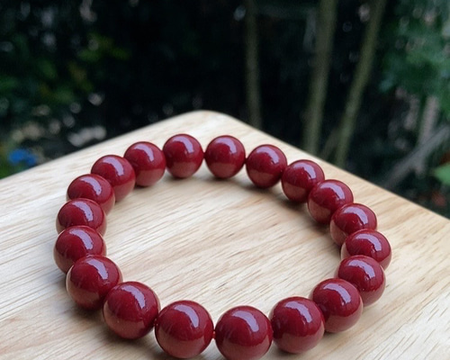 朱砂 辰砂 シナバー ブレスレット ブレスレット rakiya.kirara 通販