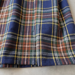 1番人気♪上質起毛シャギーチェックスカート　ネイビーブラウン 7枚目の画像