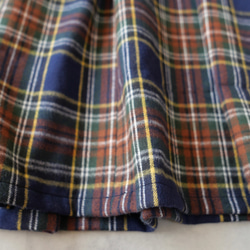 1番人気♪上質起毛シャギーチェックスカート　ネイビーブラウン 6枚目の画像