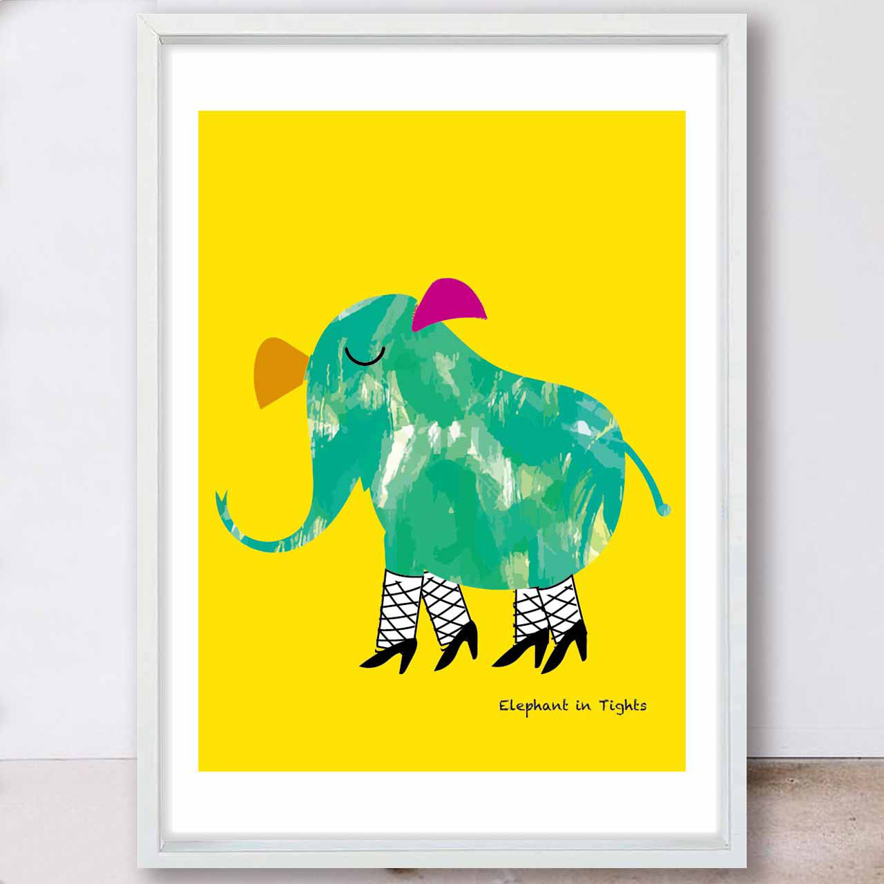 タイツ　ゾウ　イラスト　ポスター　A4 A3 A2 A1　アート  　アートポスター　アート/sei検索　3108