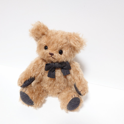 テディベア　モヘア　20cm teddy bear シナモンモヘア テディベア 19cm ぬいぐるみ yukumao 通販