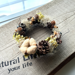 アナベルとイエローのオーバルリース クラスペディア スモーク