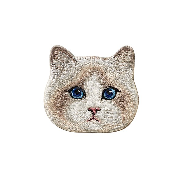 ステッカー ワッペン 刺繍 ラグドール ねこ cat ペット