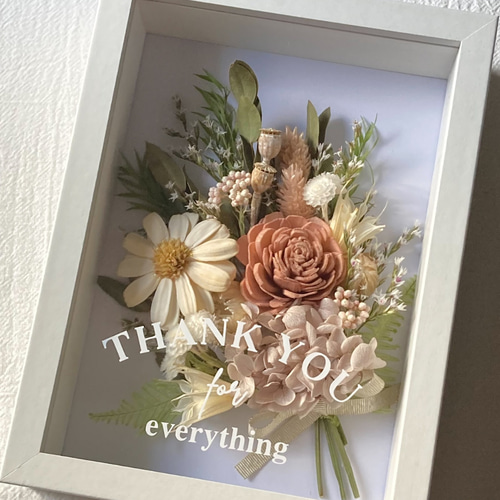 ドライフラワーボックス / thank you文字入り/ 無料ラッピング/ 受注