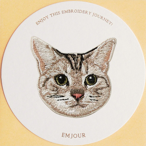 ステッカー ワッペン 刺繍 アメリカンショートヘアー ねこ アメショ