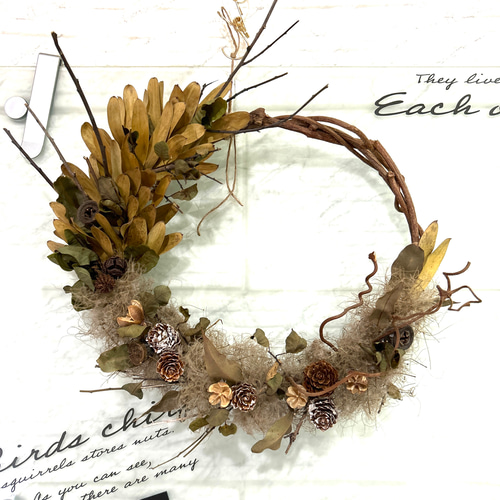 4.スモークツリーリース 4.スモークツリーリース スモークツリー ドライフラワーリース リース