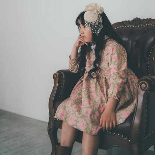 Kids 長袖ワンピース“My antique“ ウィリアムモリス