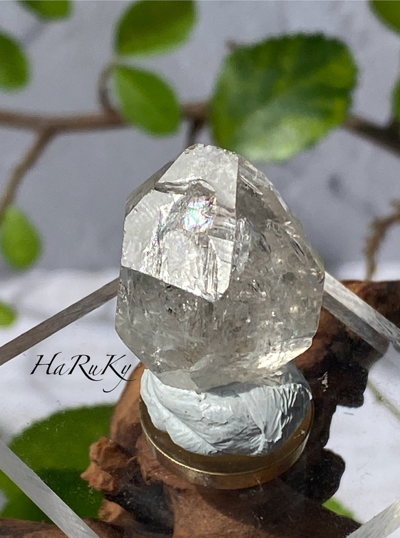 虹入り ハーキマーダイヤモンド 原石 ニューヨーク州 169.9 g